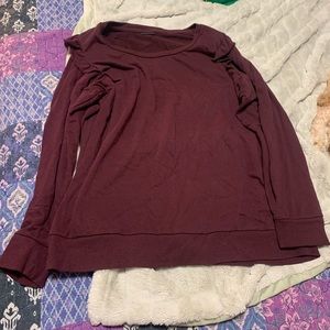 Torrid burgundy long sleeve shirt